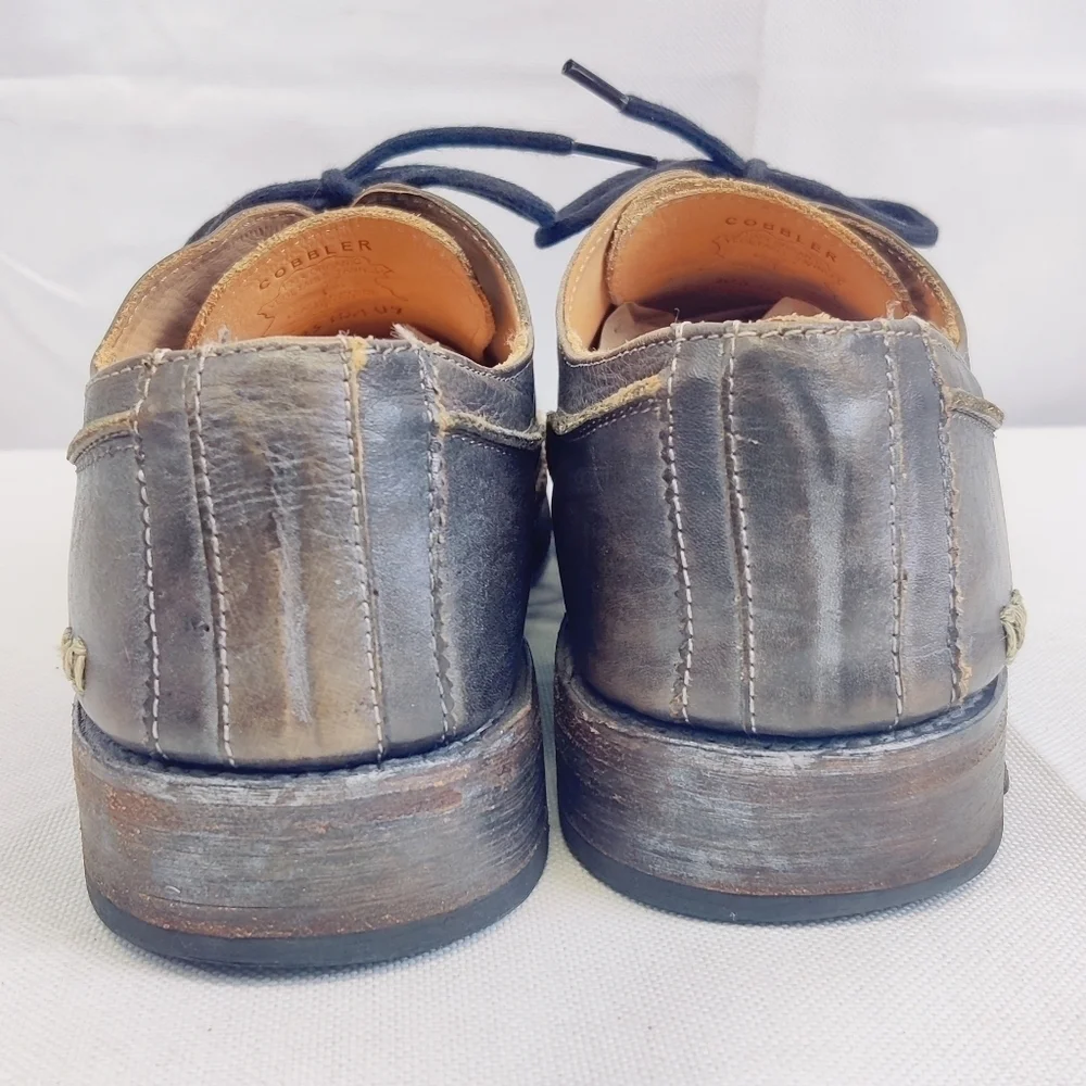 Bed Stu Men’s Wingtip Derby Oxford Shoes Sz 10.5 Distressed Leather Vibram Sole